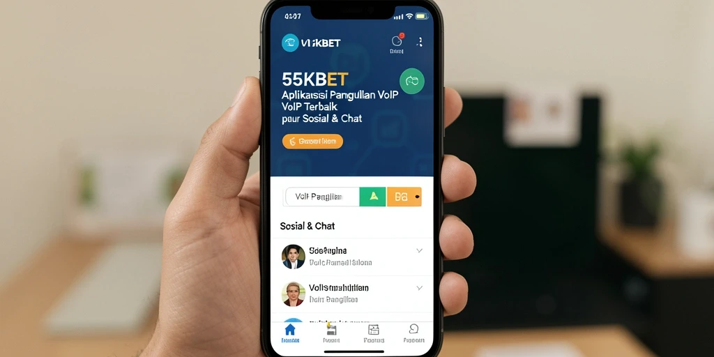 Antarmuka pengguna 55KBET yang intuitif untuk panggilan VoIP.