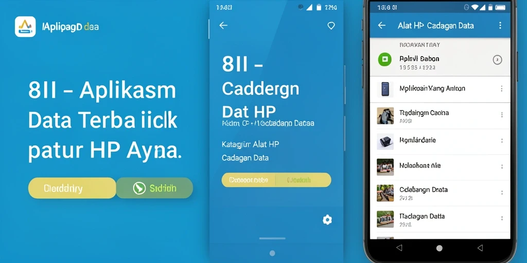 Antarmuka pengguna utama aplikasi 8II untuk cadangan data.
