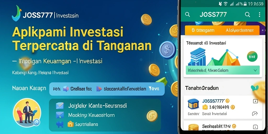 Tampilan antarmuka aplikasi JOSS777 yang modern dan intuitif untuk investasi.