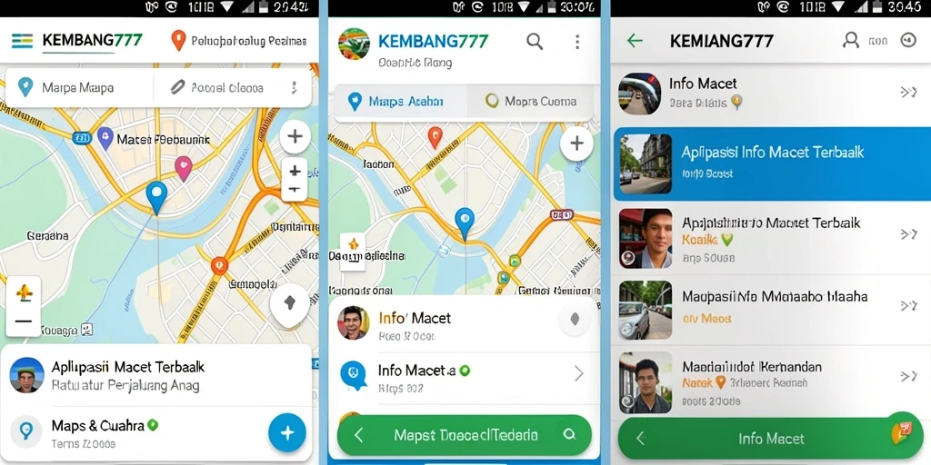 Tampilan antarmuka KEMBANG777 yang menampilkan informasi lalu lintas secara real-time.