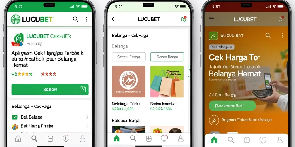 Antarmuka LUCUBET yang sederhana untuk Cek Harga.
